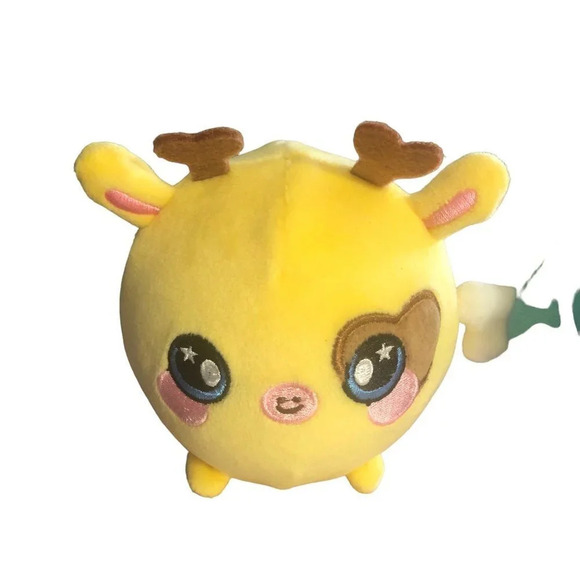 SQUEEZAMALS Set 3 Plumps Plush 3.5" Super Soft Squish Giraffe Unicorn Elephant - Picture 2 of 6